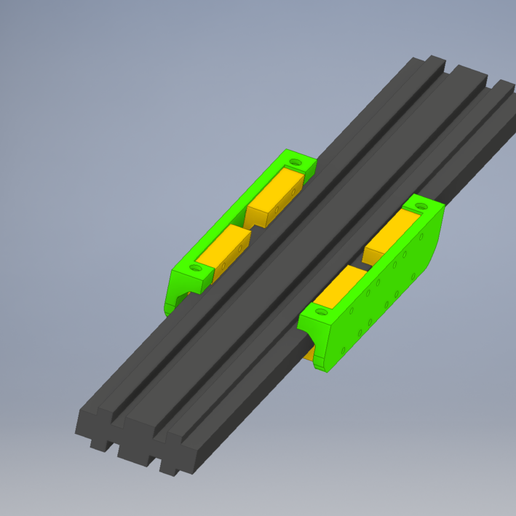 MGN12 linear rail adapter for CR10 Mini Y axis - 3D model önizlemesi
