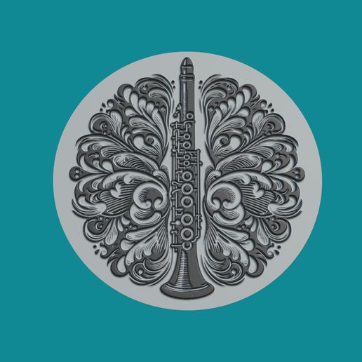 a_41.jpg Кларнет музыкальный медальон кларнет 3d печать модель