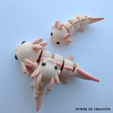 articulated3dprintdragons7.png ARTICULATED BABY AXOLOTL - PRINT IN PLACE - NO SUPPORTS