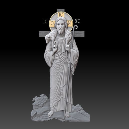 jesus the Good Shepherd 3D model