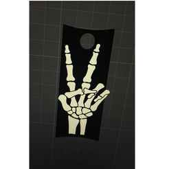lidtopper-peace-out.jpg Stanley 40oz skeleton peace sign name plate/lid topper
