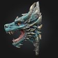 Dragon3.jpg Dragon Head Wall Decor Ornament | Stl,Obj,Glb,Fbx