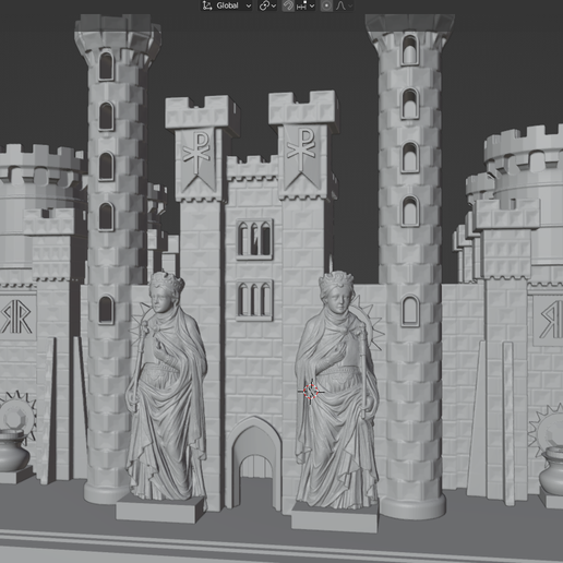 Screenshot_2024-10-17_19-45-54.png PRINTABLE ROMAN CASTLE - SMARTPHONE STAND CELL PHONE HOLDER WITH GEM HOLDING URNS
