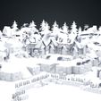WIRE.jpg MIDDLE AGES MEDIEVAL PEASANT FIELD TOWN TREES HOUSE TERRAIN 3D MODEL