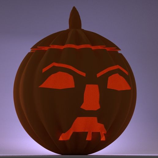 Halloween afraid pumpkin