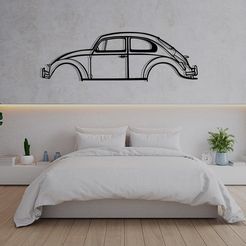 bedroom.jpg Wall Art Car VW Volkswagen Beetle