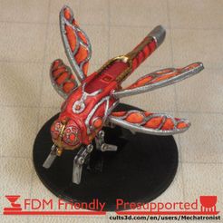 Insect-Airhsip-Spelljammer-Painted-Thumbnail.jpg STL file Insect Fantasy Flying Ship Compatible with DnD Spelljammer・3D print object to download