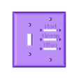 FixturePlates.stl Schalterplatte mit RGB-Schiebern
