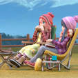 Nade_Rin_2_L.png Rin and Nadeshiko  - Laid Back Camp Anime Figure for 3D Printing
