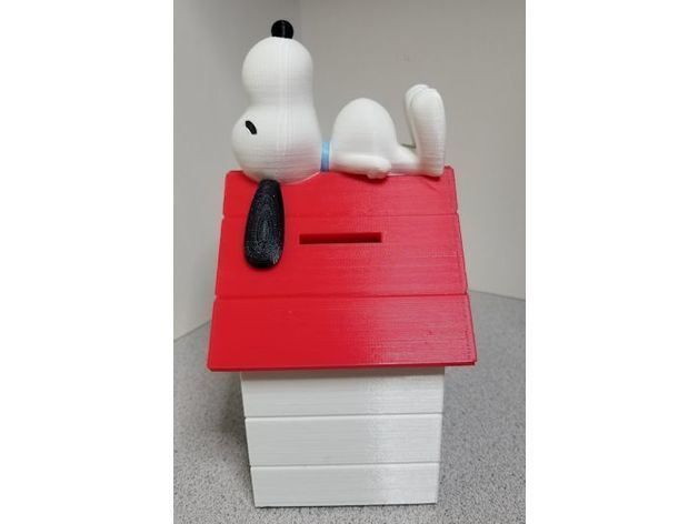 5687788bf6cedac5922ab668bdac3f8b_preview_featured.jpg Download free STL file Snoopy on Doghouse Bank • Model to 3D print, lowboydrvr