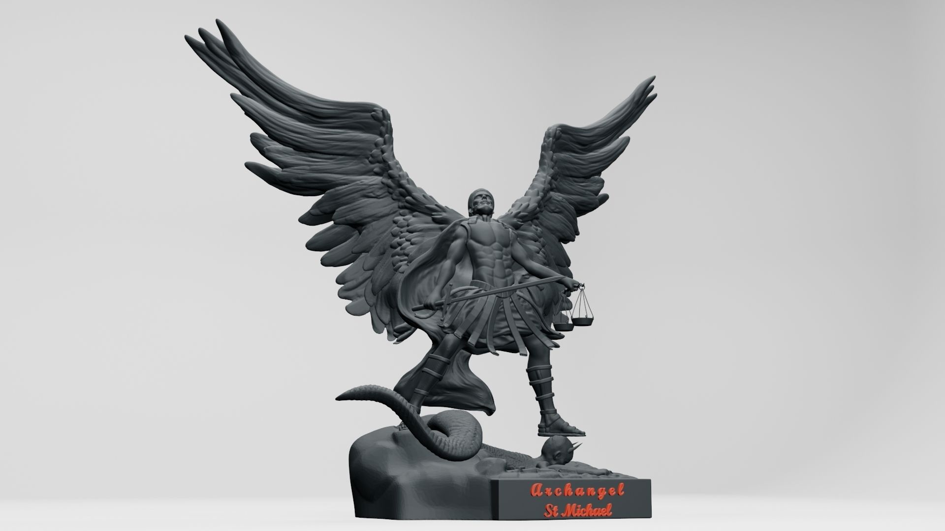 1.jpg Download file St. Michael the Archangel, 3D Printing, 3D printable • Object to 3D print, ronnie_yonk
