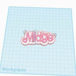 Midge-Nameplate.png STL file Nameplates for Ivette and Midge・3D print object to download