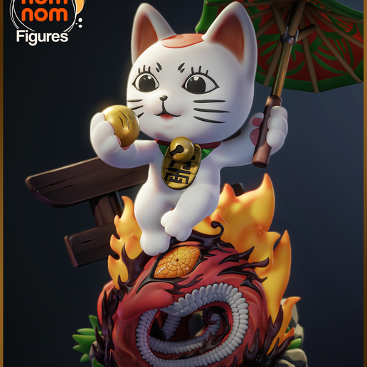 Chibi Turbo granny cat Dandadan 3D model