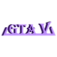 GTAV.STL GTA keyholder/keychain and GTA V title for home decoration