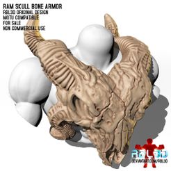 Bone_armor_0.jpg Fichier OBJ Armure d'os de crâne cornu (origines Motu)・Design pour imprimante 3D à télécharger
