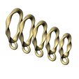 Hoop-Oval-section-Twist-triple-bail-link-size3to7-05.jpg Modelo de impressão 3D de alça dupla torcida de secção oval com laço