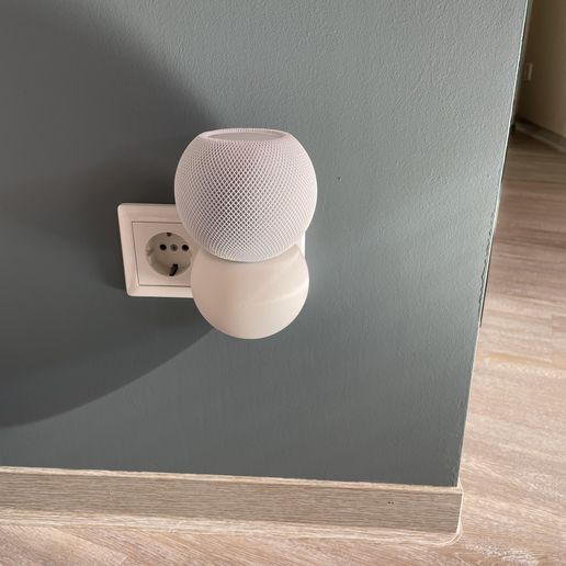 Apple Home Pod Mini Mount / Plug Holder - 3D model önizlemesi