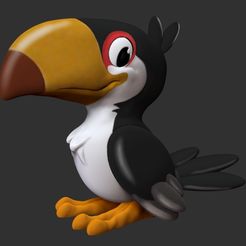 Toucan.jpg Archivo STL gratis Dibujos animados de tucanes・Diseño de impresora 3D para descargar