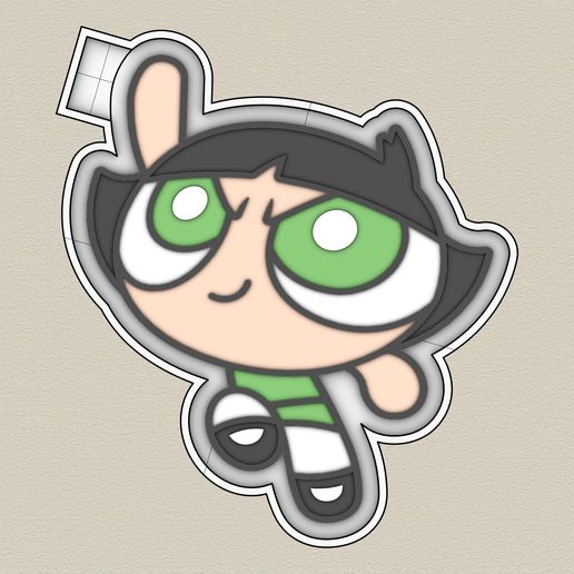 BUTTERCUP - POWERPUFF GIRLS - freshie mold - STL for silicone mold