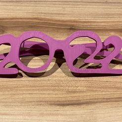 2022-Happy-new-Year.jpg Télécharger fichier STL gratuit Lunettes 2022, Glasses 2022, Happy New Year! by Fram3D Réveillon 2022 • Design imprimable en 3D, Syl20Fram3d