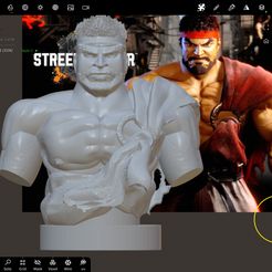 IMG_1363.jpg STL-Datei Game Fighter Bust | STL File | Digital Download, Videospiel, Sammlerstück・Design für den 3D-Druck zum Herunterladen