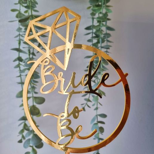 cake topper bride to be - 3D model önizlemesi