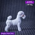 6.jpg Realistic Poodle dog articulated flexi toy named Luna  (STL & 3MF)
