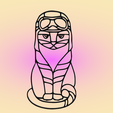 изображение_2022-06-07_215018166.png Decorative mural, panno, cat - pilot