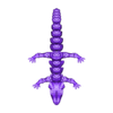 SkeletonDragonLizard.stl Triple Lizard Dragon - Cute - Zombie -Skeleton - Articulated - Print in Place - Flexi - No Supports