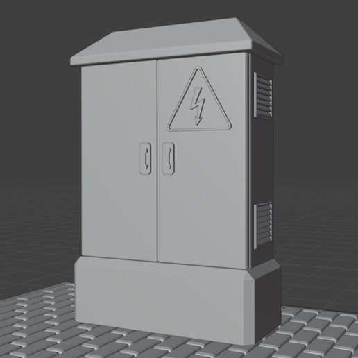 Elektrik-Panosu.png Junction Box, Street Electrical Panel for 1/64 Diorama