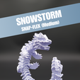 SS_Medium_Main.png Snowstorm, Winter Dragon - Articulated Dragon Snap-Flex Fidget Toy