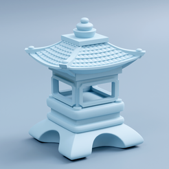 pagodaedit3.png 3D file Pagoda Garden Ornament・Design to download and 3D print
