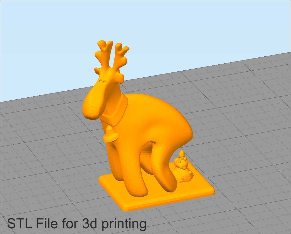 deer stl 2.jpg STL file Deer christmas joke:)・Template to download and 3D print, 3dpark