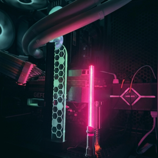 🗡️Glowing Lightsaber GPU Anti-Sag Bracket - 3V LED strip Compatible ...