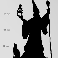Screenshot-2023-10-01-211449.png STL file Wall tattoo Halloween wizard with skull and cat・3D printing model to download