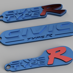 typeR_keychains.png Civic Type R Keychains