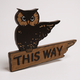 YOUARE~2.png Halloween Owl Wayfinding Sign