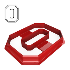 Varsity-O-1.png Файл STL Вырезатель для печенья в стиле Varsity Letter O・Идея 3D-печати для скачивания