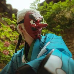 kimetsu_05-copy.jpg Archivo 3D Máscara de Cazador de Demonios - Kimetsu No Yaiba Urokodaki Cosplay・Plan de impresora 3D para descargar