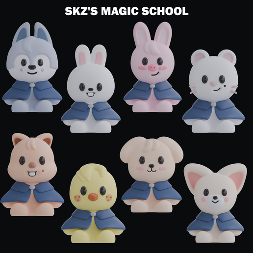 🪄 SKZOO MAGIC SCHOOL STRAY KIDS・ STL File for 3D printing