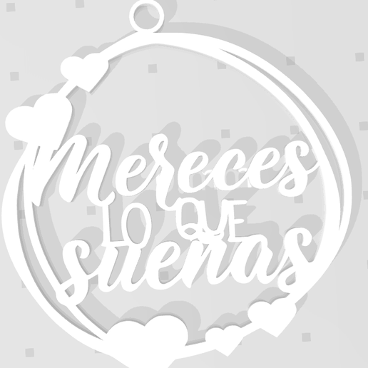 Key ring you deserve what you dream of 3D model