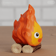 calcifer06.png Calcifer Chibi Howl Moving Castle Ghibli Fanart 2 models