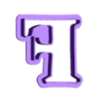 f_Low_case.stl sherk - alphabet font - cookie cutter