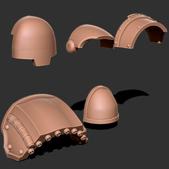 Blank_Pads.png Download free STL file Blank sections of Armor • 3D print template, GarinC3D