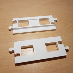 3d011a653ef7fc722b22894f16c594da_display_large.jpg Free STL file LEGO Duplo train track: straight (full size)・3D printable model to download