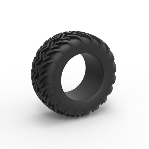 Diecast Dune buggy rear tire 17 Scale 1:25 3D model