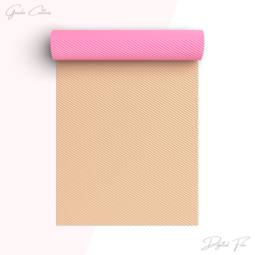 Diagonal Lines Texture Roller For Polymer Clay, Lines Clay Texture Rolling Pin, Polymer Clay Tool, Printable, Digital STL File,No: 1471 3D model