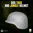 19.png Dog Tags and Jungle Helmet for action figures