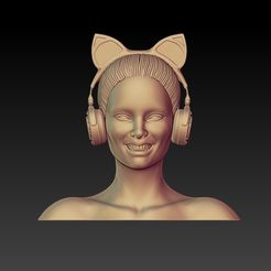 4.jpg BUSTE SEXY - GAMER GIRL -MINIATURE ÉCHELLE 75 MM