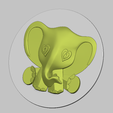 Elephant 2.png Elephant simple relief 3D STL file
